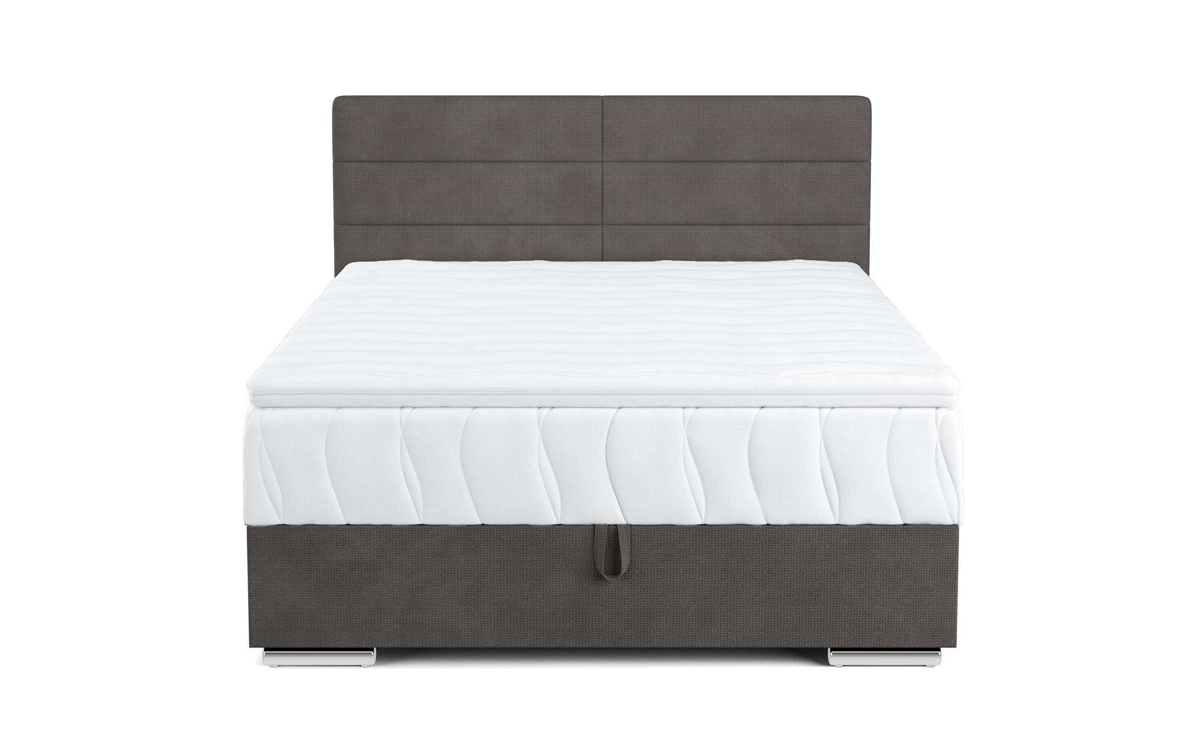 Κρεβάτι Boxspring + ανώστρωμα Vindi  120/200, γκρι  4